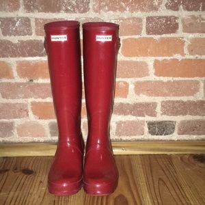 Glossy Red Hunter Boots ❤️